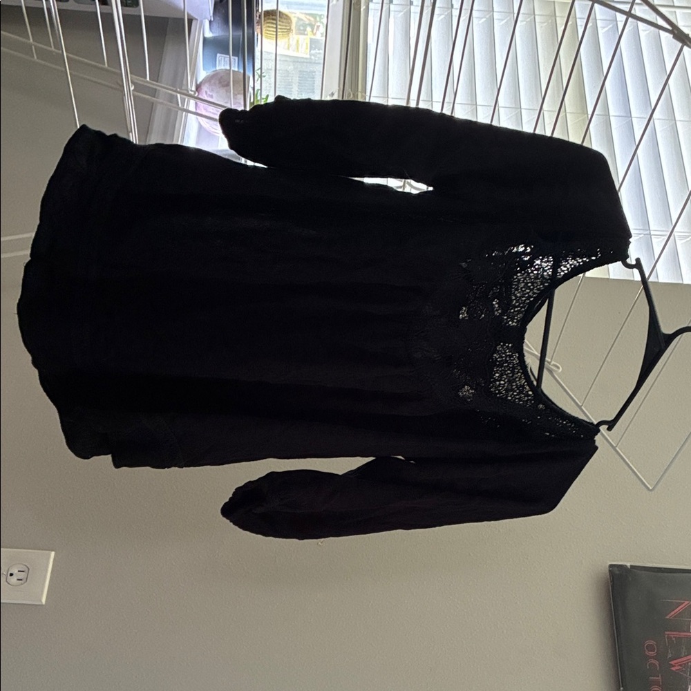Vintage America Black Lace Top